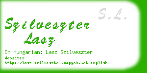 szilveszter lasz business card